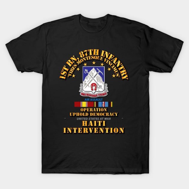 Uphold Demo - 1st Bn 87th Infantry w Svc Ribbons T-Shirt by twix123844